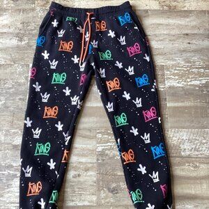 SWITCH REMARKABLE Sweats/ Joggers Black King & Crowns Men's Large